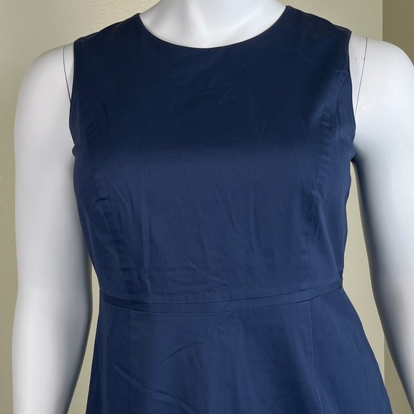 Boden Women’s Size 14 Blue Sleeveless Sheath Mini Dress Cotton Minimalist Office - Picture 12 of 13